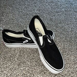 Vans Women’s  Black and White Slip-On Sneakers